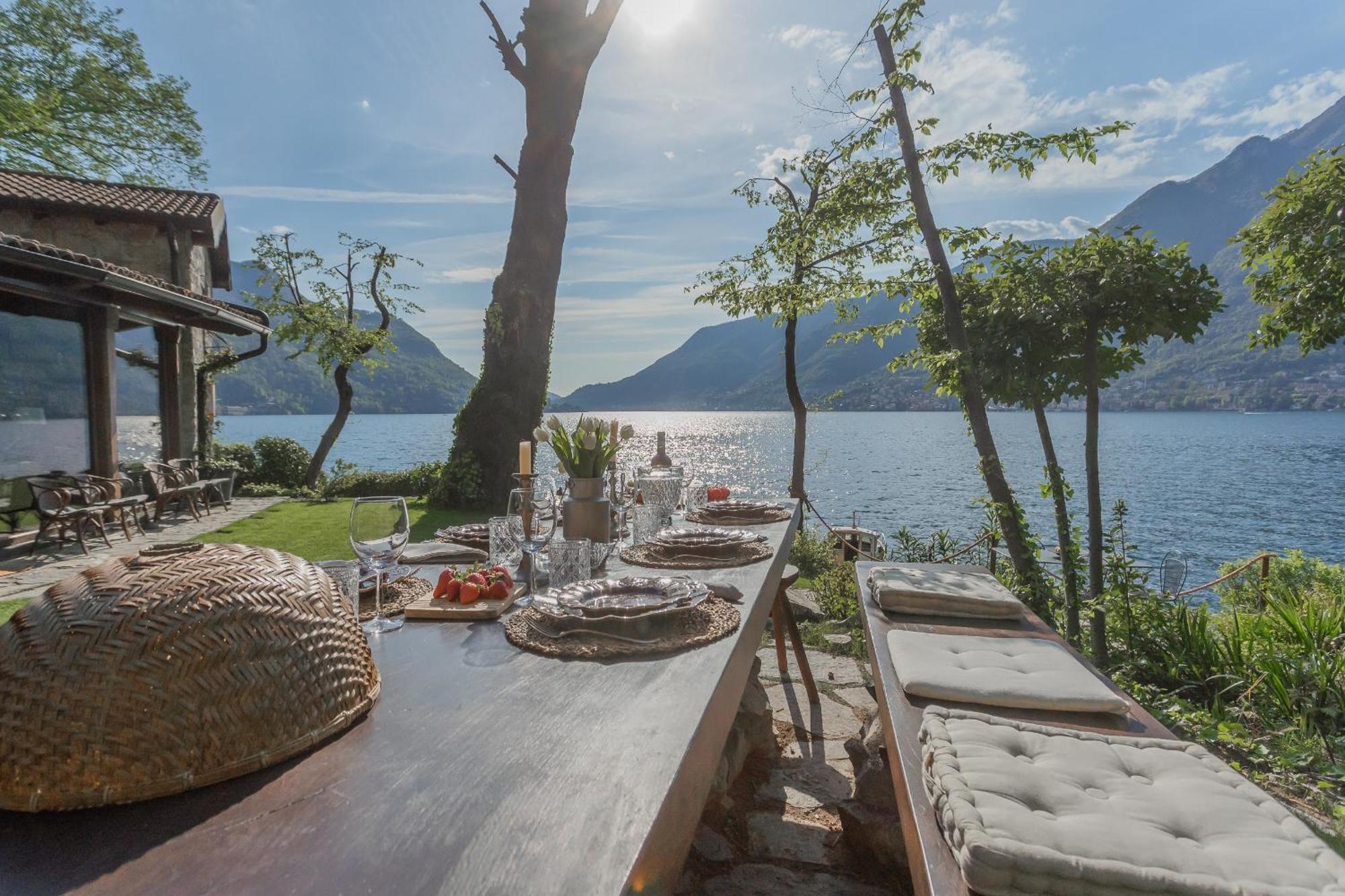 The Writer'S Nest Waterfront Villa By Rent All Como Faggeto Lario Esterno foto