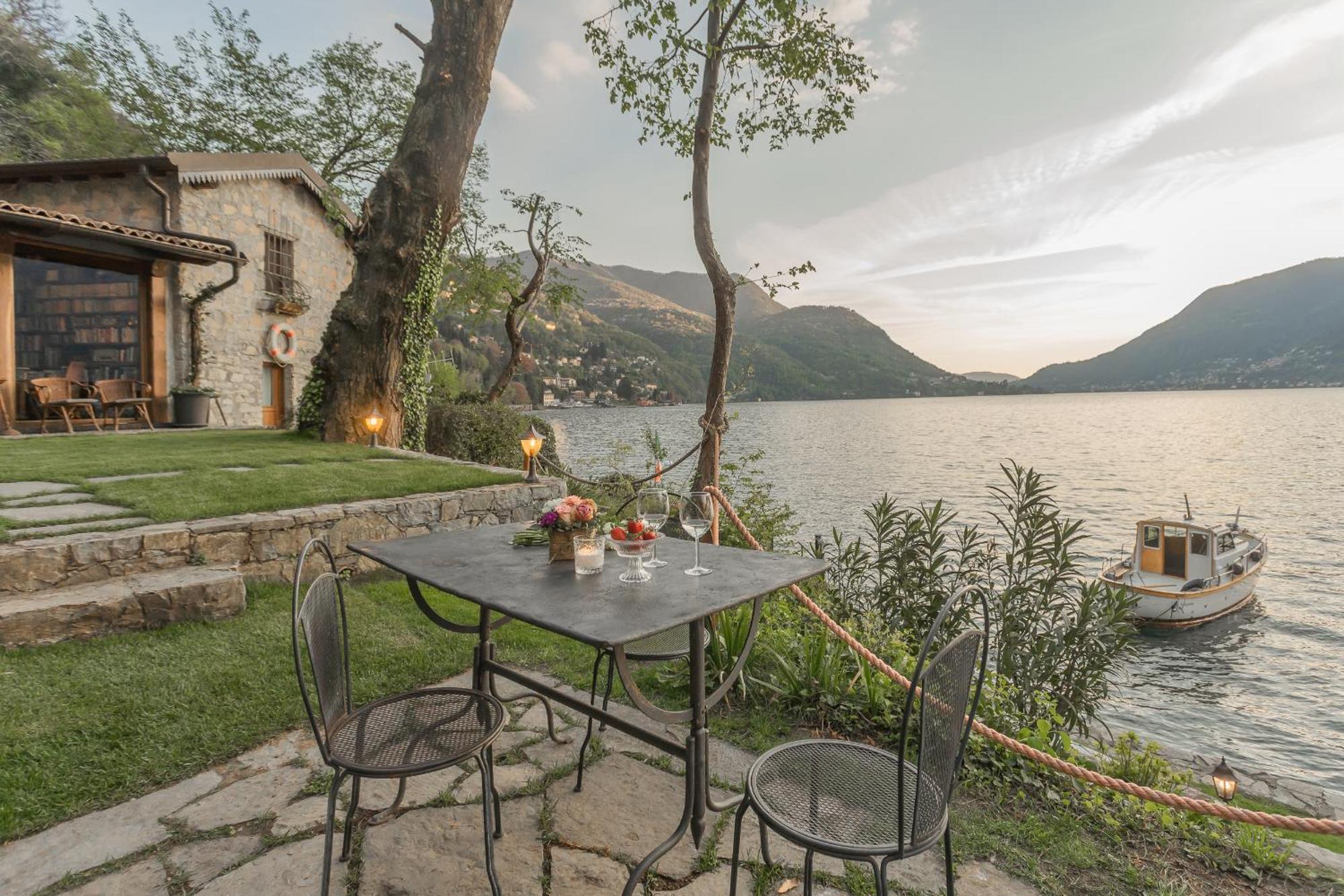 The Writer'S Nest Waterfront Villa By Rent All Como Faggeto Lario Esterno foto